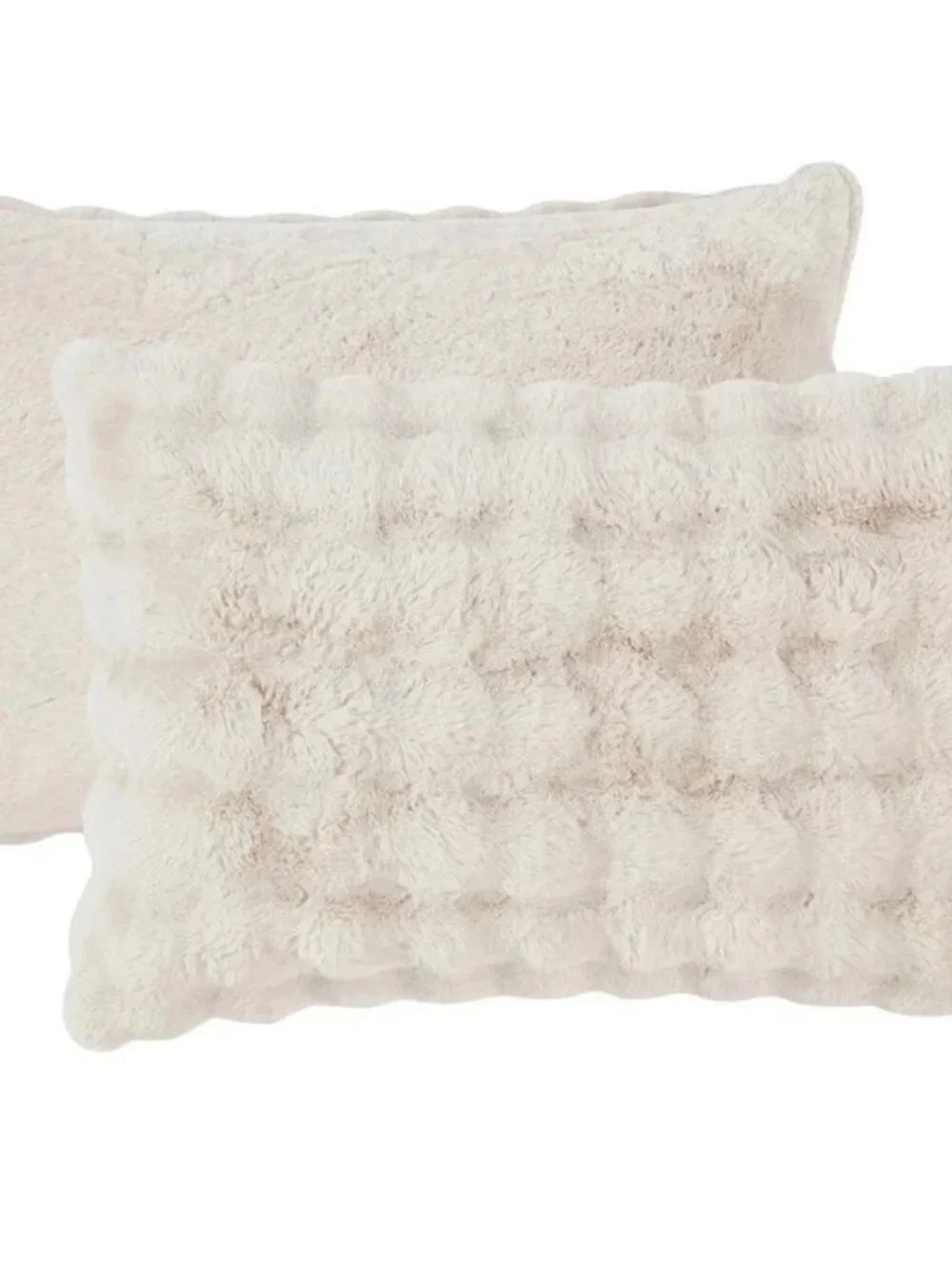 FRYE QUEEN Luxury Bubble Faux Fur Comforter 3 Piece Set, NWT